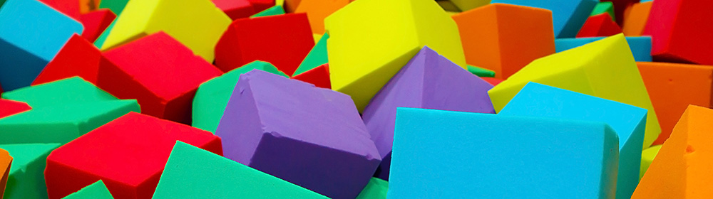 Colorful Foam Cubes